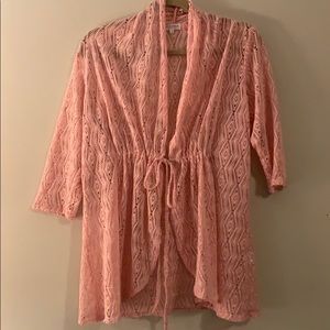 Pink lace Kiyonna top!